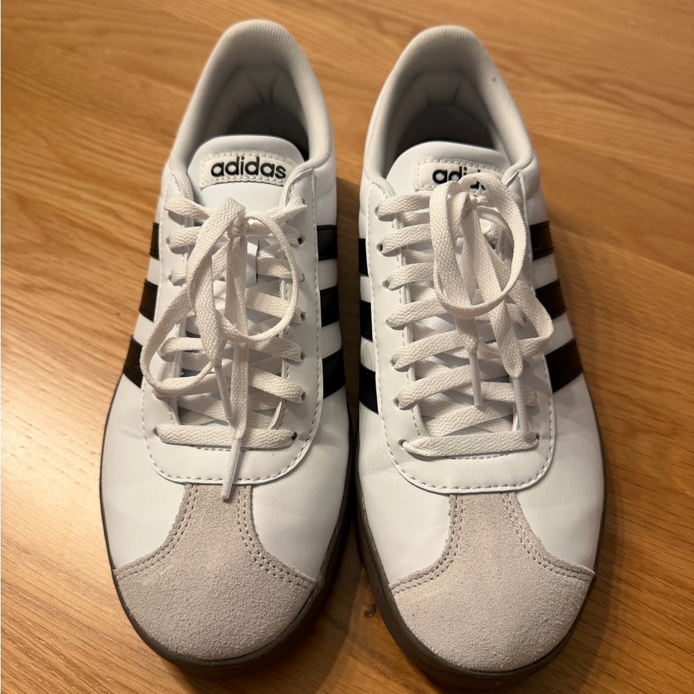 Adidas Classic White and Black Sneakers